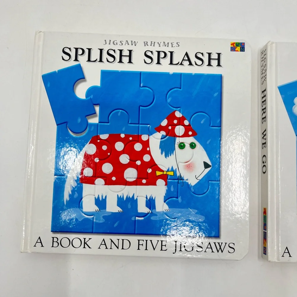 Lot of 2 Childrens Jigsaw and Rhyme Board Books Splish Slash Here We Go - Picture 2 of 12